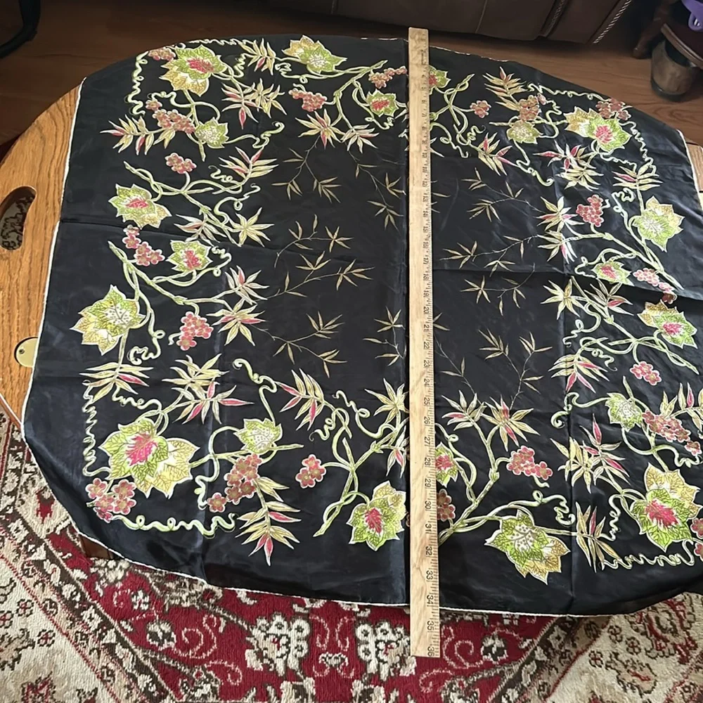 Vintage Exotic Floral Print Scarf